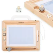 Tablice dla dzieci - Drewniany znikopis z pieczątkami - tablica do rysowania - miniaturka - grafika 1