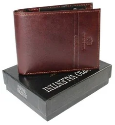 Portfel Męski Skórzany EMPORIO VALENTINI Skóra Licowa Duży Poziomy Bez Zapięcia RFID 563 261 13 x 10 x 2,5 [cm] - Portfele - miniaturka - grafika 1