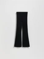 Swetry dla dziewczynek - Reserved - Legginsy flare - czarny - miniaturka - grafika 1
