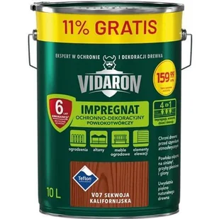 Vidaron Impregnat do drewna sekwoja kalifornijska 10 l 91020453 - Farby i impregnaty do drewna - miniaturka - grafika 1