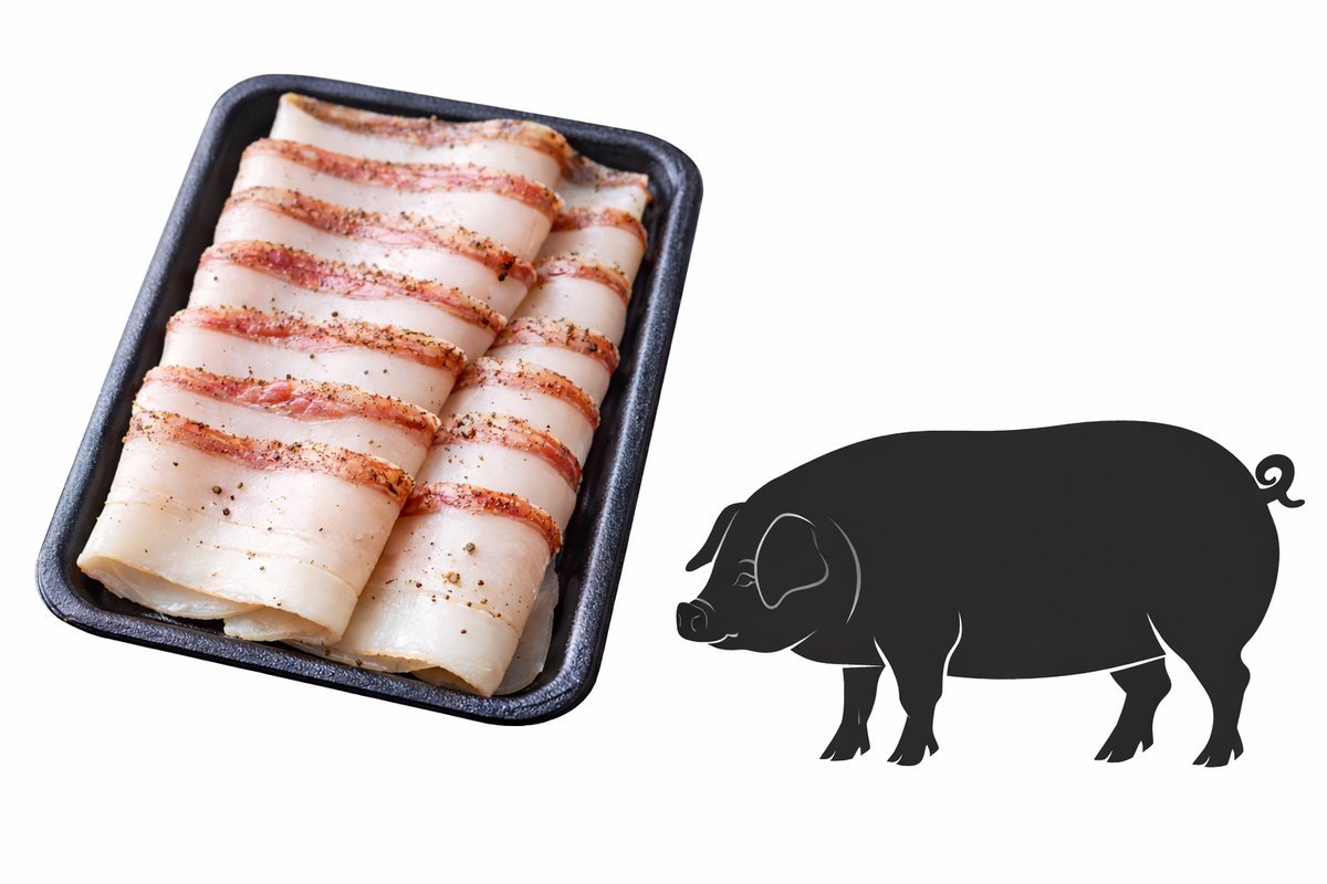 Lardo z czarnej świni w plastrach 70g - San Vincenzo
