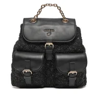 Plecaki - Plecak Guess Tweed Backpack J4BZ36 WGLX0 Czarny - miniaturka - grafika 1