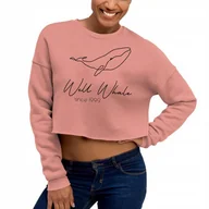 Zestawy upominkowe - KOSZULKA DAMSKA Różowy Cropped Top WELL WHALE SINCE 1999 Różne Wz Rozmiar S - miniaturka - grafika 1
