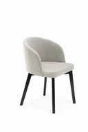 Krzesła - Flavio 2 krzesło tapicerowane szare nogi czarne - miniaturka - grafika 1