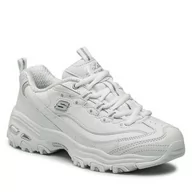 Trampki damskie - Skechers Damskie trampki D'lites Fresh Start szerokie modne trampki, biały, srebrny - 37 EU - miniaturka - grafika 1