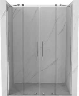 Mexen Velar Duo drzwi prysznicowe rozsuwane 160 cm, transparent, chrom - 871-160-000-02-01 - Ścianki i drzwi prysznicowe - miniaturka - grafika 1