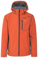 Kurtki męskie - Trespass Strathy II męska kurtka softshell, wodoszczelna, ze zdejmowanym kapturem, pomarańczowa, s - miniaturka - grafika 1