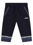 Spodnie i spodenki dla dziewczynek - Boss Spodnie dresowe J04462 M Granatowy Regular Fit - miniaturka - grafika 1