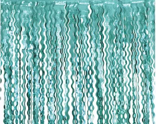 Kurtyna Spirale metaliczna turkusowa - 100 x 200 cm - Sylwester - miniaturka - grafika 1