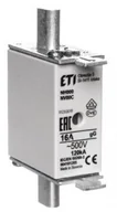 Bezpieczniki elektryczne - Bezpiecznik mocy WT-00  16A gG/gL (zwłoczny) mały KOMBI 500V ETI - miniaturka - grafika 1