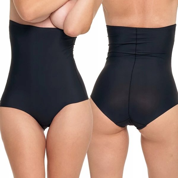 Majtki Damskie Figi Modelujące Wysoki Stan Bikini Laserowo Cięte Moraj 3Xl Black