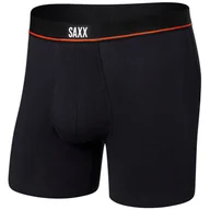 Majtki męskie - Bokserki Saxx Non-Stop Stretch Cotton Boxer Brief Fly Rozmiar: M / Kolor: czarny - miniaturka - grafika 1