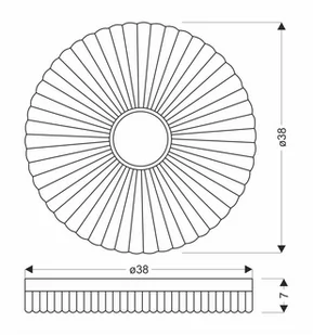 Ledowy plafon sufitowy ze złotymi elementami 13-24954 z serii TART - Lampy sufitowe - miniaturka - grafika 3