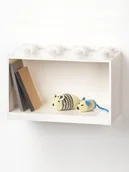 Zestawy mebli dla dzieci - LEGO Regał ścienny "8 Knobs" w kolorze białym - 31,8 x 21,3 x 16 cm - miniaturka - grafika 1