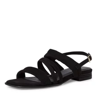 MARCO TOZZI Płaskie sandały damskie 2-28116-38, czarny, 39 eu - Sandały damskie - miniaturka - grafika 1