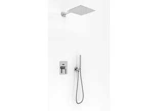 Kohlman Dexame Zestaw prysznicowy podtynkowy z deszczownicą kwadratową 35x35 cm chrom QW210DQ35 - Zestawy prysznicowe - miniaturka - grafika 1