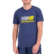 Koszulki sportowe męskie - Koszulka New Balance MT23904NNY - granatowa - miniaturka - grafika 1