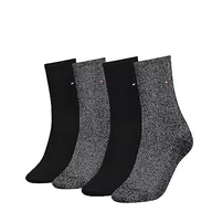 Skarpetki damskie - Tommy Hilfiger Skarpety damskie CLSSC (4 sztuki), Black Lurex, 39-42 EU - miniaturka - grafika 1