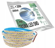 Taśmy LED - mocna Taśma 240 diod/m Led 12V smd2835 IP20 barwa zimna 1mb - miniaturka - grafika 1