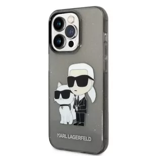 Karl Lagerfeld Etui KLHCP14XHNKCTGK do iPhone 14 Pro Max 6,7" hardcase Gliter Karl&Choupette czarny/black - Etui i futerały do telefonów - miniaturka - grafika 2