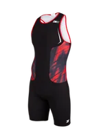 Bielizna sportowa męska - ZEROD Strój triathlonowy męski RACER TRISUIT red vivacity - miniaturka - grafika 1