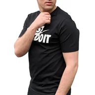 Koszulki męskie - Koszulka Męska Nike M Nsw Tee New Just Do It Swoosh Dx1989 010 R-L - miniaturka - grafika 1