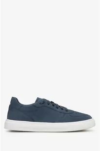 Niebieskie sneakersy męskie z nubuku na wiosnę Estro ER00112394 - Sneakersy męskie - miniaturka - grafika 1