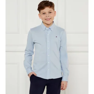 Tommy Hilfiger Koszula Regular Fit pique - Bluzki dla chłopców - miniaturka - grafika 1