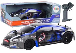 Autko Zdalnie Sterowane RC 1:18 Gumowe Koła Drift Niebieski - Zabawki zdalnie sterowane - miniaturka - grafika 1