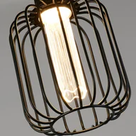 Żarówki LED - Searchlight Żarówka LED Deco Cylinder E27 4,5W 2,700K czarne metalowe pręty - miniaturka - grafika 1