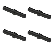 Balustrady i akcesoria - BANISTER Łącznik poprzeczki do balustrady okrągły czarny 4 sztuki - miniaturka - grafika 1