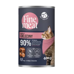 PetRepublic Fine Meat danie z cielęciny 400g dla kota - Mokra karma dla psów - miniaturka - grafika 1