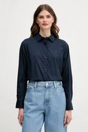 Koszule damskie - Tommy Hilfiger koszula damska kolor granatowy regular z kołnierzykiem klasycznym WW0WW44084 - miniaturka - grafika 1