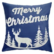 Pozostałe akcesoria świąteczne - Poszewka 45 x 45 Świąteczna Renifer Granat - miniaturka - grafika 1