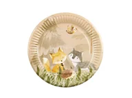 Dekoracje i nakrycia stołu na imprezę - Talerzyki urodzinowe Leśne Zwierzątka - 18 cm - 6 szt. - miniaturka - grafika 1
