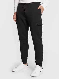 Spodnie sportowe męskie - Polo Ralph Lauren Spodnie dresowe 710881522 Czarny Regular Fit - grafika 1