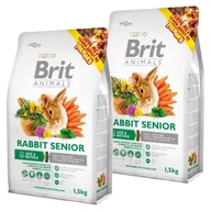 Karma dla gryzoni - Karma dla gryzoni BRIT Rabbit Senior Complete 2 x 1.5 kg - miniaturka - grafika 1