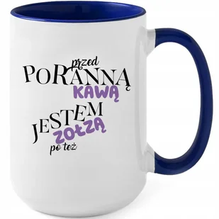 Kubek XXL Granatowy PRZED KAWĄ JESTEM ZOŁZĄ, PO TEŻ Prezent Do Pracy Wzory - Kubki Kubek XXL Granatowy PRZED KAWĄ JESTEM ZOŁZĄ, PO TEŻ Prezent Do Pracy Wzory - Kubki - miniaturka - grafika 1