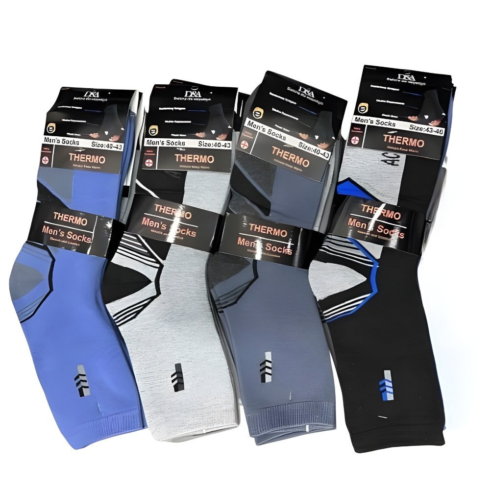 4xSkarpety męskie THERMO skarpetki wełniane CIEPŁE zimowe 40-43