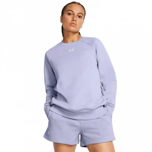 Damska bluza dresowa Under Armour UA Rival Fleece Crew - fioletowa - UNDER ARMOUR - Bluzy sportowe damskie - miniaturka - grafika 1