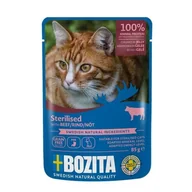 Mokra karma dla kotów - Bozita Sterylizowane kawałki w galarecie z wołowiną - mokra karma dla kota- 85g - miniaturka - grafika 1