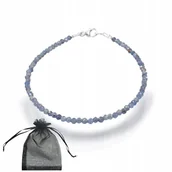 Bransoletki - Bransoletka Naturalny Kamień SZAFIR faset 2,2mm Srebrne zapięcie dł 19cm, bez marki, AG00000148 - miniaturka - grafika 1