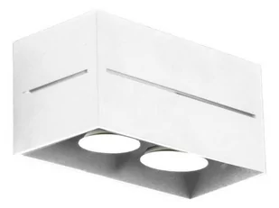 Lampex Plafon Quado PRO 2, biały, 10x20 cm - Lampy sufitowe - miniaturka - grafika 1