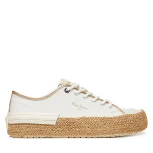 Espadryle Pepe Jeans Samoi Mix PLS31595 Biały - Espadryle damskie - miniaturka - grafika 1