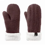 Rękawiczki - Damskie rękawice Jack Wolfskin HIGHLOFT KNIT MITTEN W boysenberry - M - miniaturka - grafika 1