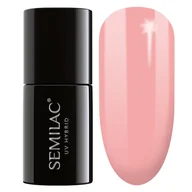 Lakiery hybrydowe - Semilac UV Hybrid Lakier hybrydowy 047 Pink brzoskwiniowy Milk 7ml - miniaturka - grafika 1
