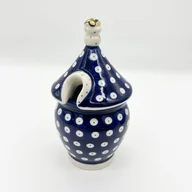 Pojemniki kuchenne - Ręcznie wykonany pojemnik na miód z ceramiki bolesławieckiej. - miniaturka - grafika 1