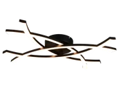 Lampy sufitowe - POLLORCK R23691132 lampa sufitowa czarna mała śnieżynka LED 22W 3000K - miniaturka - grafika 1