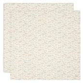 Pieluchy - Jollein 2 otulacze niemowlęce Hydrophilic 115x115 cm Zwierzęta ANIMALS Nougat - miniaturka - grafika 1