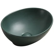 Umywalki - Mexen Elza umywalka nablatowa 40 x 33 cm zielony ciemny mat - 21014047 - miniaturka - grafika 1